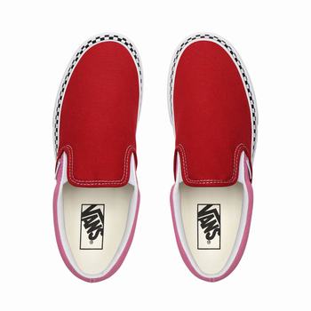 Damske Slip On Tenisky Vans 2-Tone Classic Červené/Fuchsie Ruzove VA13WOAHE